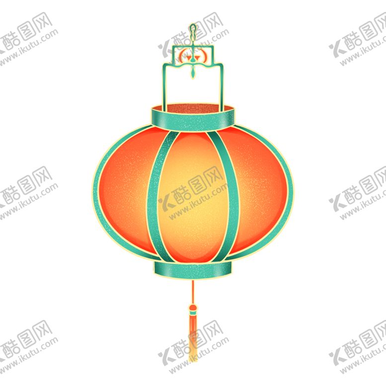 编号：43149001300337057324【酷图网】源文件下载-元宵节国潮风花灯绿橙元宵