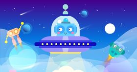 太空宇宙主题插画
