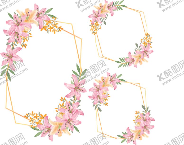 编号：98364610282050172874【酷图网】源文件下载-水彩花卉边框