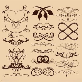 复古装饰性花纹设计元素