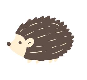 彩色刺猬 手绘