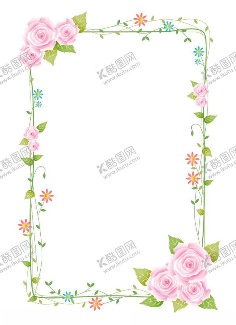 编号：12357802151254286554【酷图网】源文件下载-玫瑰花边框