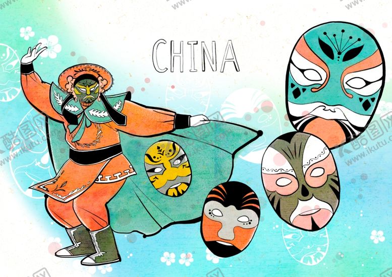 编号：62696706240229064812【酷图网】源文件下载-手绘变脸插画海报