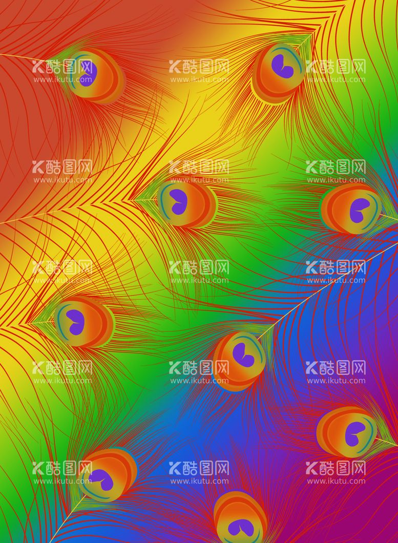 编号：77010912140148374140【酷图网】源文件下载-渐变羽毛