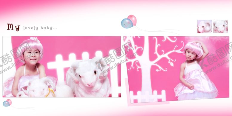 编号：68603310012040293152【酷图网】源文件下载-放羊的星星儿童周岁影楼相册模板