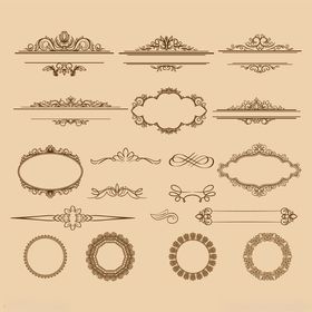 复古装饰元素设计素材