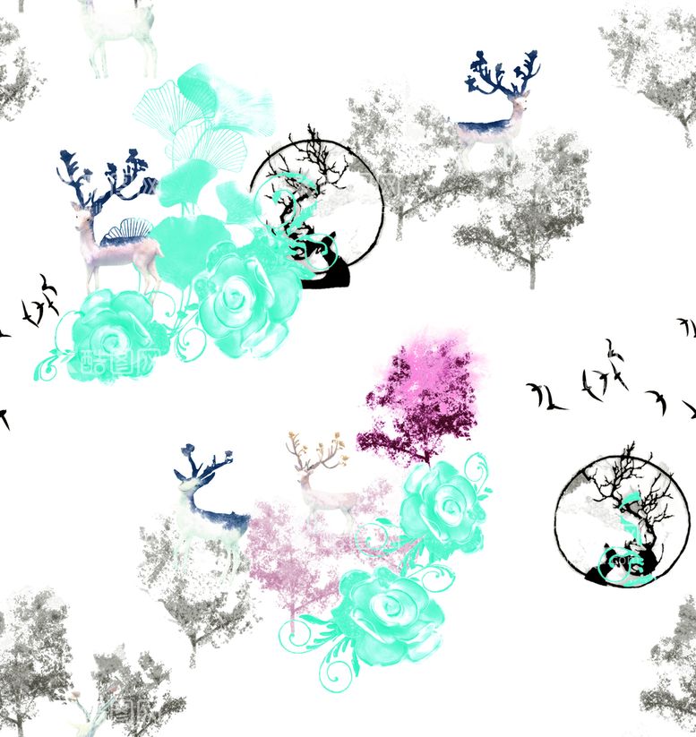 编号：98065409112357597460【酷图网】源文件下载-玫瑰 花纹