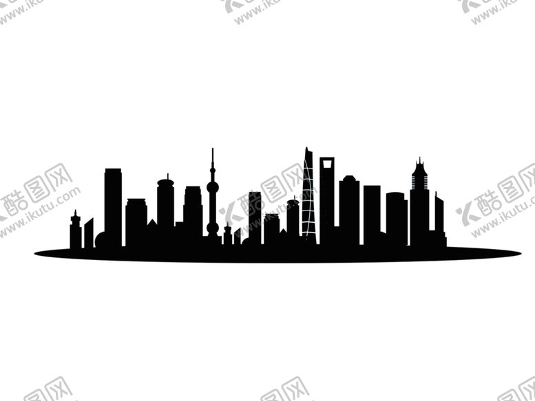 编号：41876105131939122029【酷图网】源文件下载-黑色城市剪影装饰