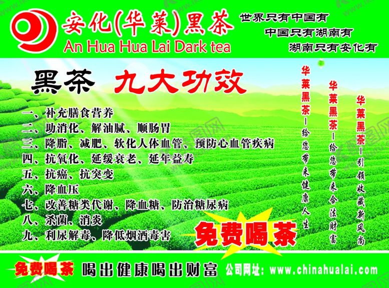 编号：67039207131648203204【酷图网】源文件下载-黑茶九大功效