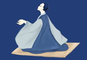 人物插画喝酒酒类古风