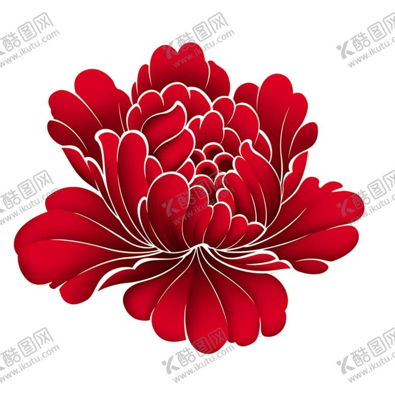 编号：29130710031403246466【酷图网】源文件下载-国画牡丹花红花金色花