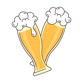 手绘啤酒
