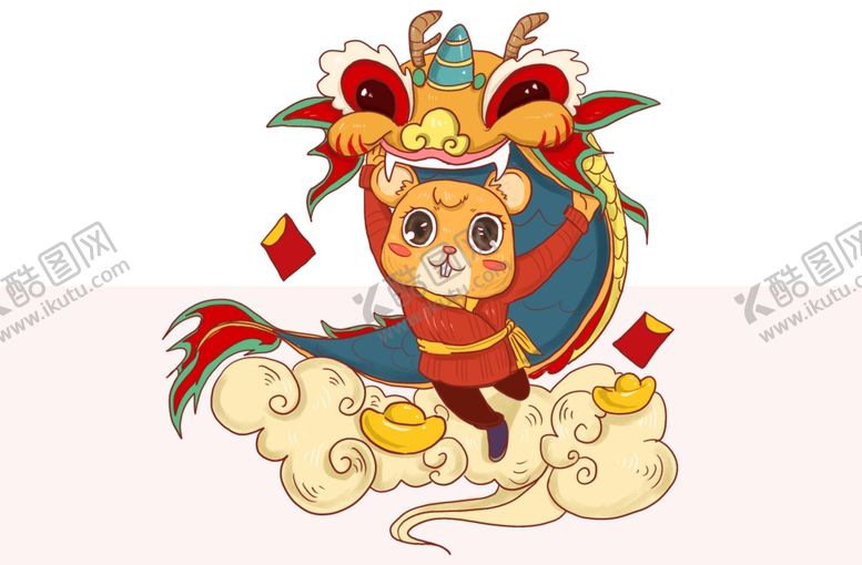 编号：51637110090401344037【酷图网】源文件下载-老鼠舞狮子