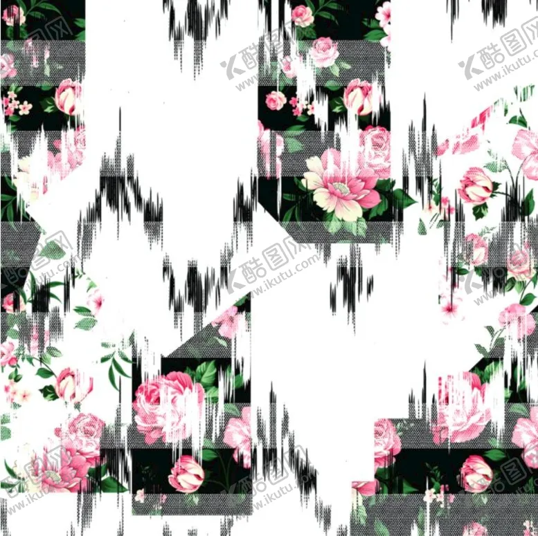 编号：37401810021525055607【酷图网】源文件下载-数码印花水彩花抽象花卉水彩花