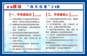 编号：74668410180815024234【酷图网】源文件下载-四不伤害一二条建筑建设展板标识