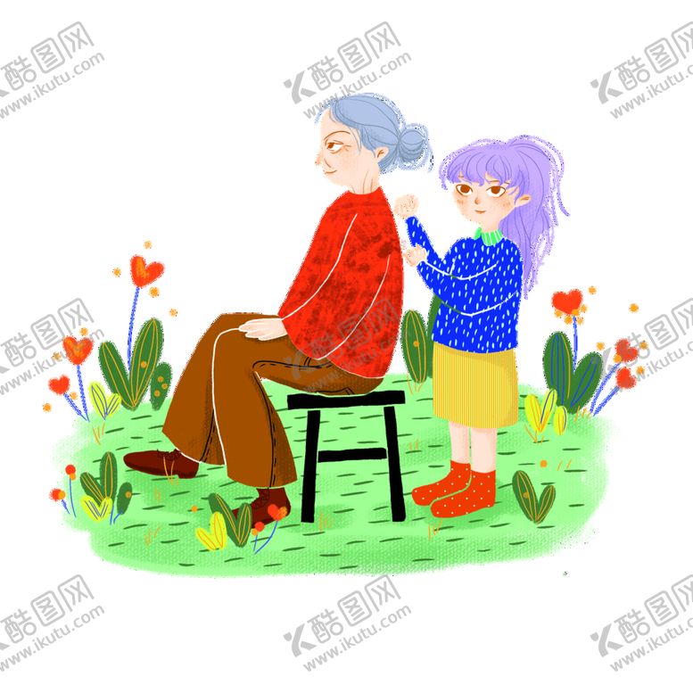 编号：91784209200805543289【酷图网】源文件下载-给老人捶背