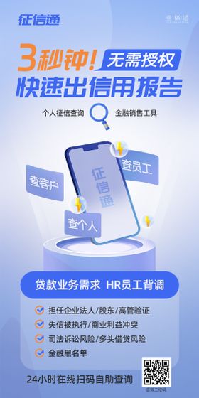 征信查询运营推广海报