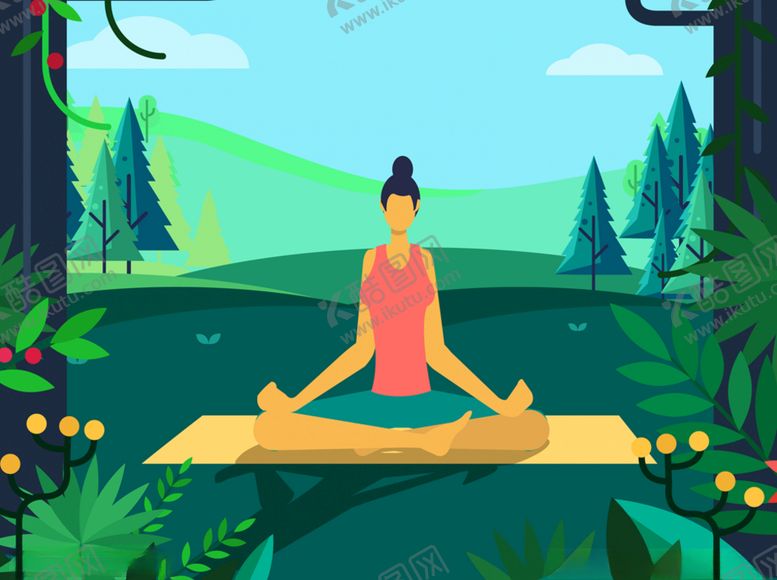 编号：60948309271655026226【酷图网】源文件下载-健康女子练瑜伽