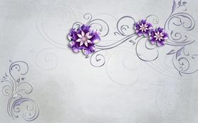 浮雕花电视背景墙