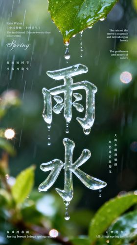 雨水节气宣传海报