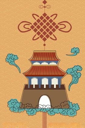 中式古典元素背景图案中国风
