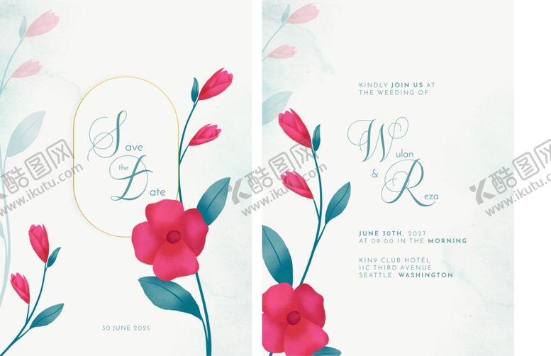 编号：42617010051340501698【酷图网】源文件下载-清新花卉贺卡