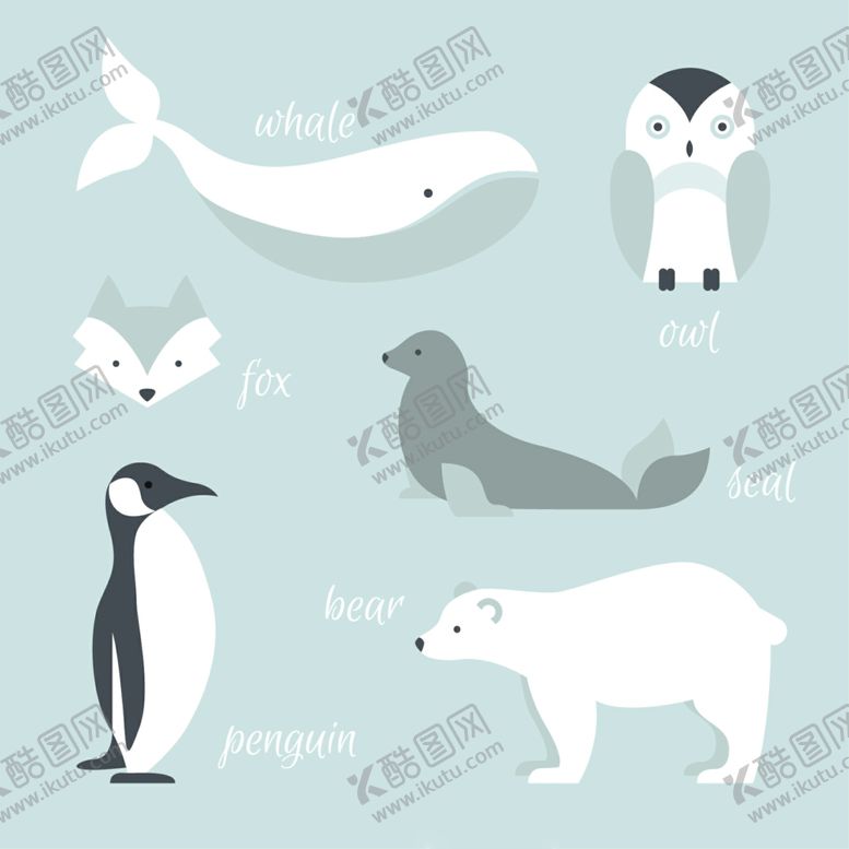 编号：46002110280524525551【酷图网】源文件下载-可爱动物矢量插画