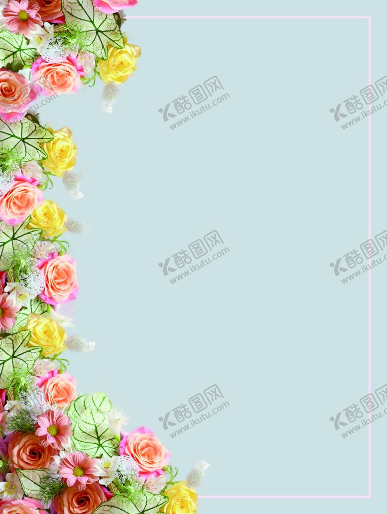 编号：31135906161318436603【酷图网】源文件下载-清新鲜花海报背景