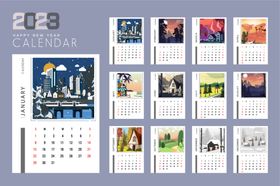 2023日历年广告台挂兔年台
