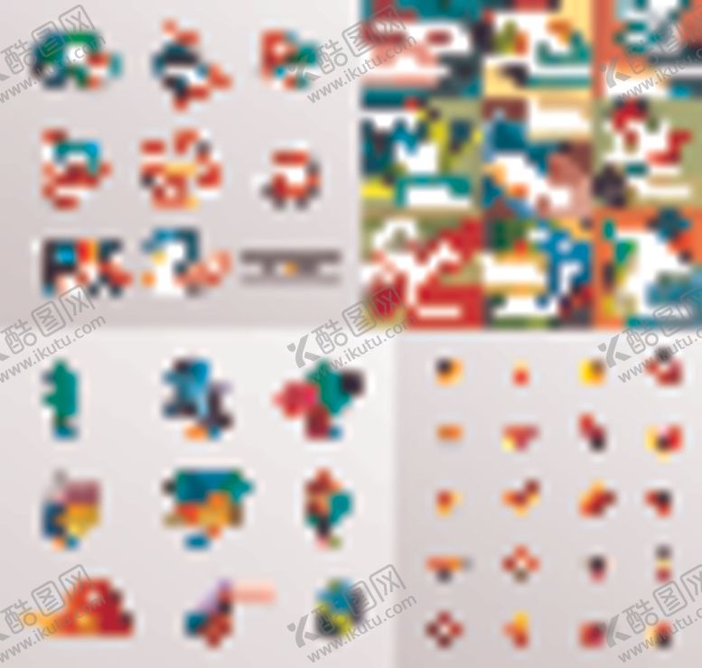 编号：98704107042229405742【酷图网】源文件下载-多彩几何图形创意设计素材