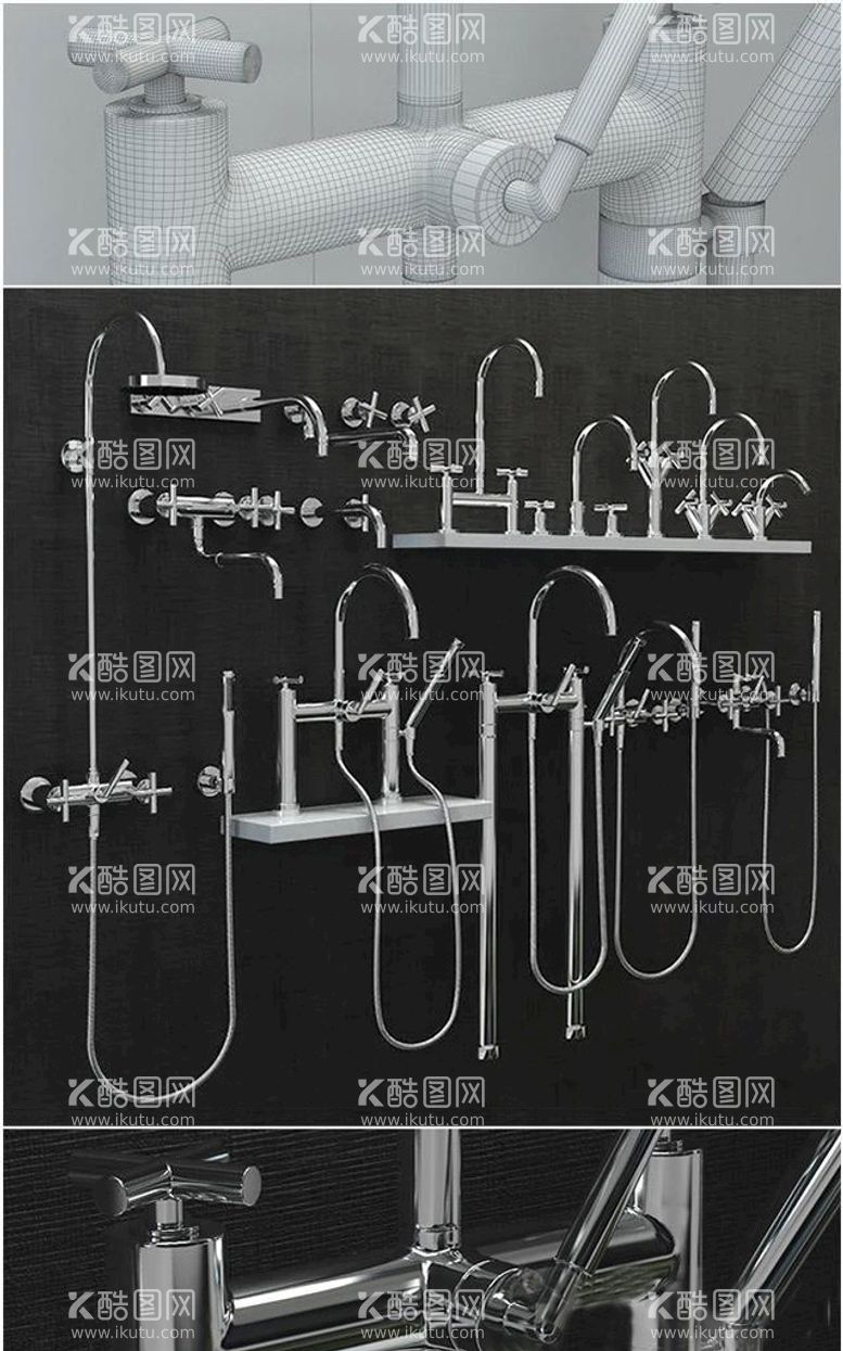 编号：33605011120046351538【酷图网】源文件下载-C4D模型水龙头