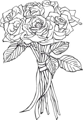 素描鲜花