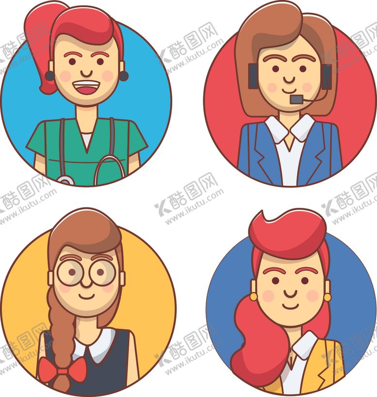 编号：91439506240438303141【酷图网】源文件下载-矢量人物素材