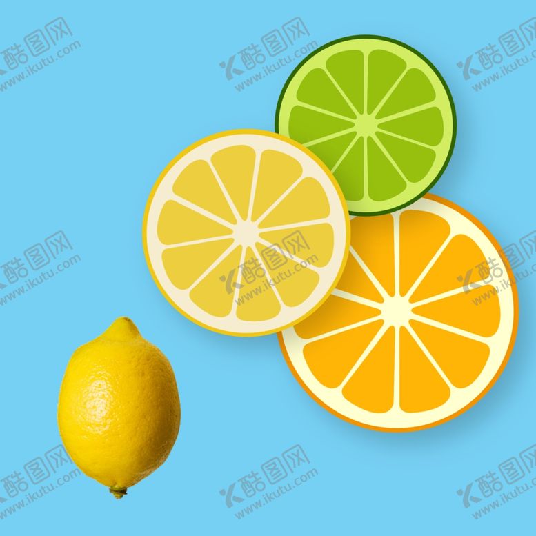 柠檬片素材水果素材
