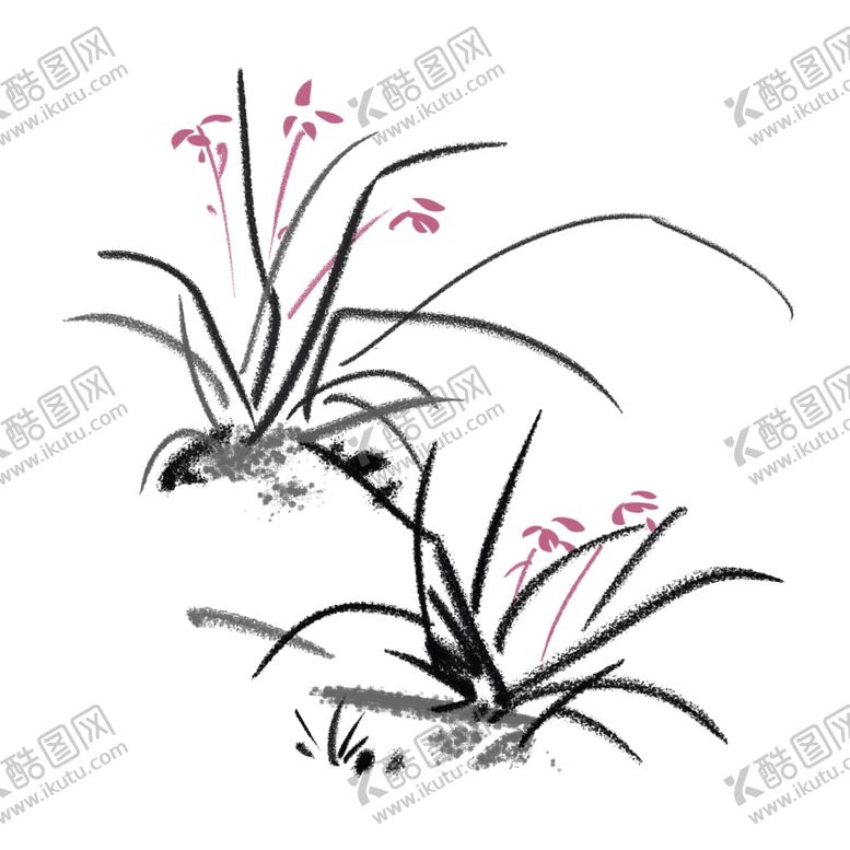编号：58188904190633033800【酷图网】源文件下载-水墨兰花