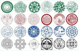 圆形花边圆形边框花边花纹