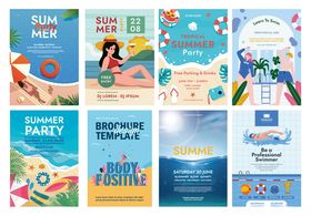 夏日派对宣传海报集合