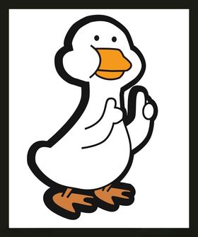 手绘线描小鸭