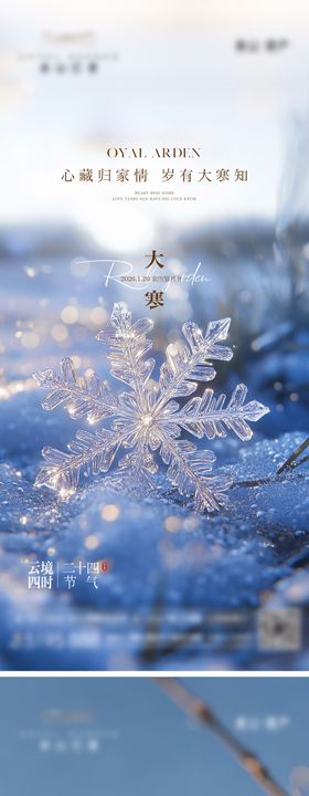 大寒立春节气海报
