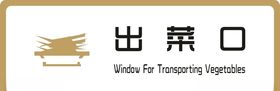 标牌出菜口金色