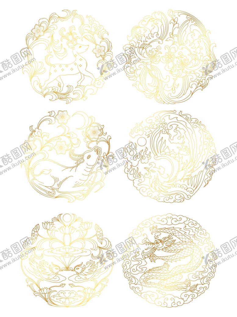 编号：58072801132138111865【酷图网】源文件下载-中式线条图腾