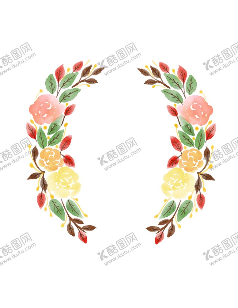 编号：20993707080806259905【酷图网】源文件下载-水彩花