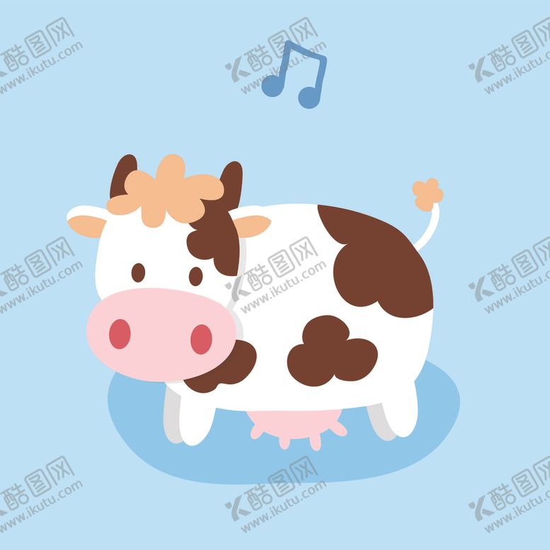 编号：75256010161252375885【酷图网】源文件下载-卡通奶牛