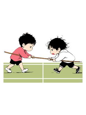 儿童拔河比赛瞬间
