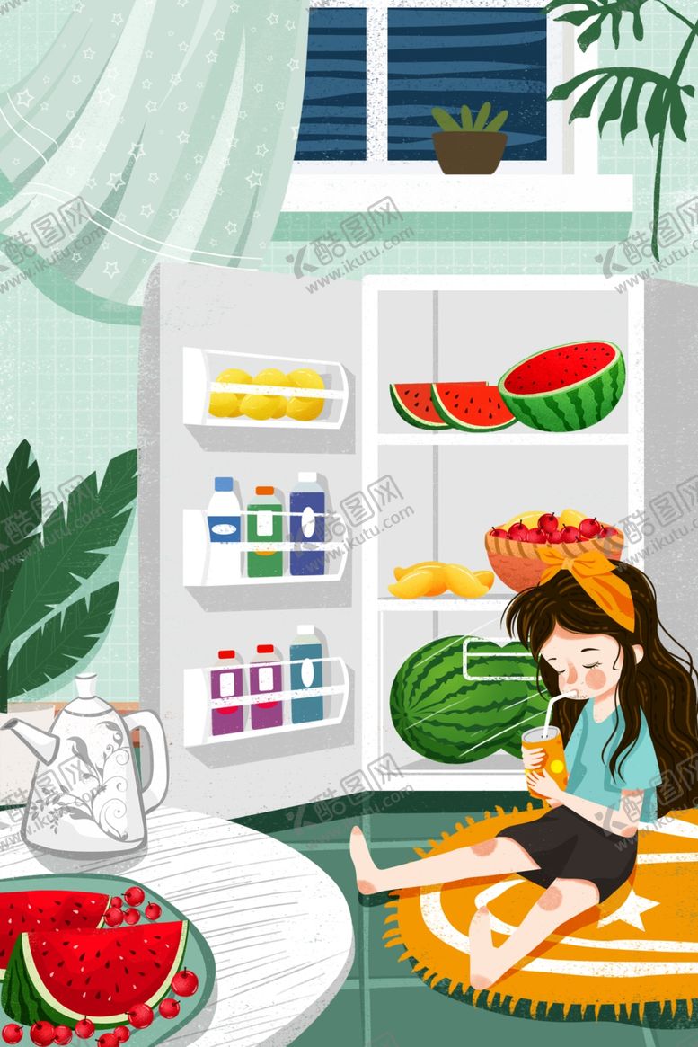 编号：95929010290616129223【酷图网】源文件下载-大暑插画