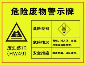 危险废物警示废油漆桶PSD分层素材