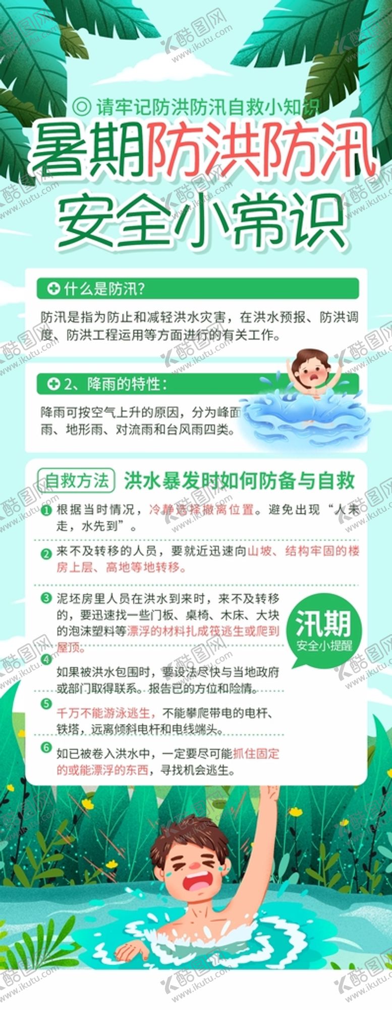 编号：10306502092215214392【酷图网】源文件下载-防洪防汛安全教育知识展架