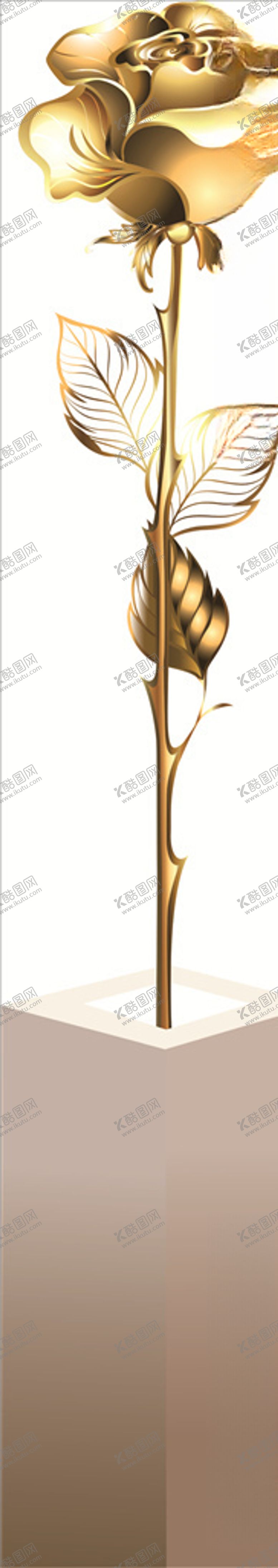 编号：17173504211821503529【酷图网】源文件下载-金色玫瑰与花柱