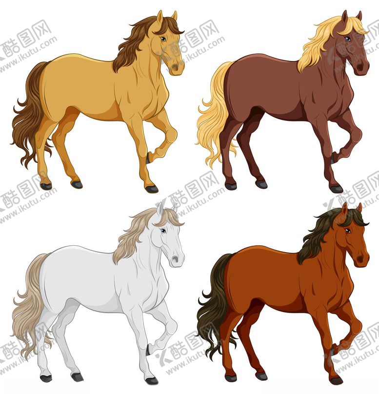 编号：37133501050155256553【酷图网】源文件下载-四匹奔跑的骏马