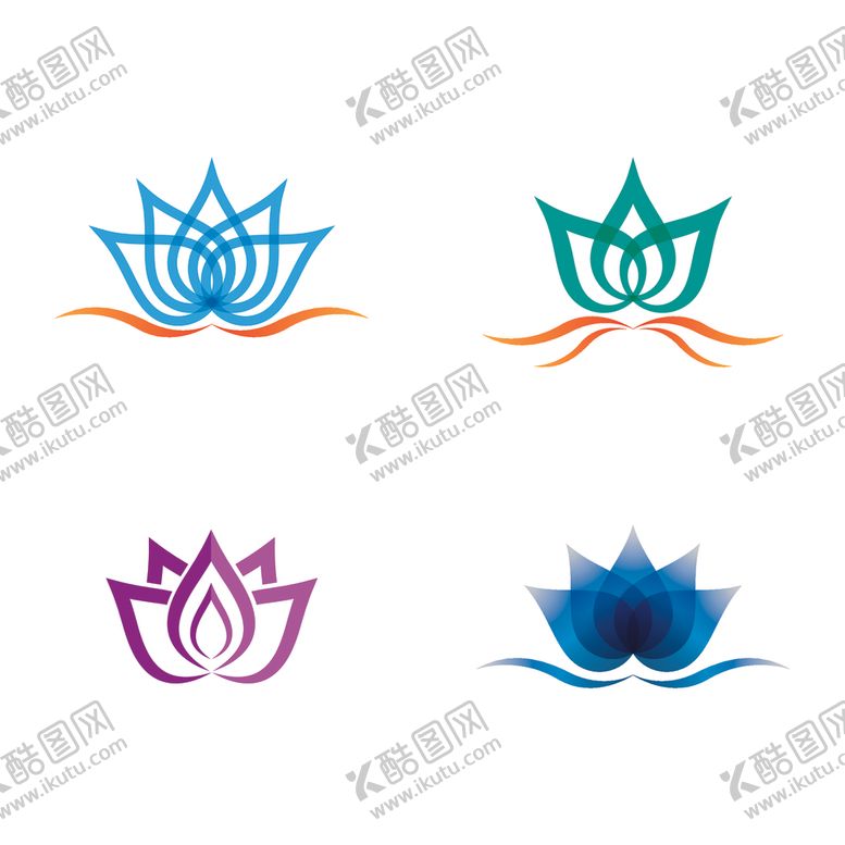 编号：97592604302106057295【酷图网】源文件下载-抽象荷花图标